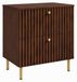 3xE living Meuble de salle de bain sur pied 60 cm, chêne noyer, pieds dorés