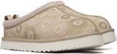 UGG K Tazz Sun Stitch 38 Pantoufles enfant beige unisexe suède
