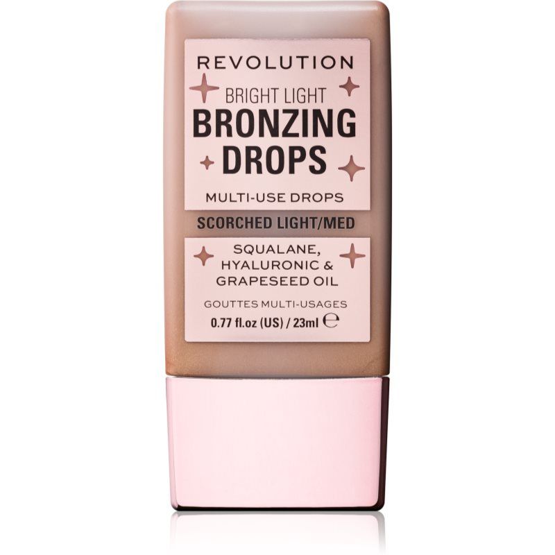 Makeup Revolution Bright Light Bronzing Drops with Hyaluronic Acid - Bronze Scorched