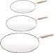 Secret de Gourmet Universele spatdeksels - afgietdeksel - Set van 3x - RVS - voor pannen van 25-28-33 cm
