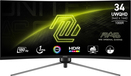 MSI MAG 345CQR 34" Ultrawide Curved Gaming Monitor - 3440x1440, 180Hz, 2x HDMI, DisplayPort