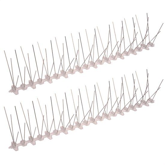 1FPP Vogelpinnen - Polycarbonaat - Vogelwering - Kunststof - Duivenpinnen - Duivenverjager - Duivenwering - 2 stuks = 1 meter