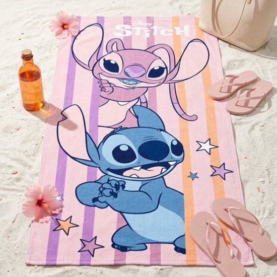 4KidsOnly AYMAX Stitch and Angel strandlaken 70 x 140 cm polyester