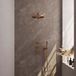 Brauer Copper Edition Thermostatische Regendoucheset Inbouw - Hoofddouche 30 cm - Rechte Wandarm - Handdouche Staaf - Doucheslang - Wandaansluitbocht