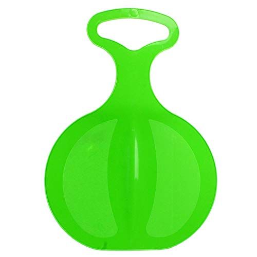 LILENO SPORTS Poporietschep voor kinderen om te rodelen (1-delige set groen) - kunststof glijschijven voor het hele gezin - slee sneeuwpoot voor onvergetelijke winterdagen - ook voor volwassenen