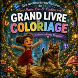 GRAND LIVRE DE COLORIAGE: Les aventures enchantées de Marie Lou & Loulou