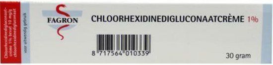 Chloorhexidine 1% Creme Digluconate - 30G - Fagron - Parfumvrij