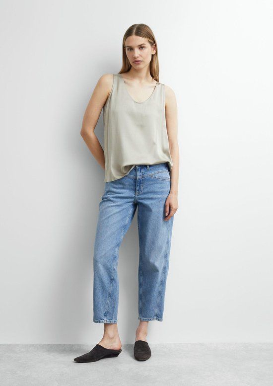 comma Jeans-Hose Bootcut Fit Vrouwen Blauw Katoen 42