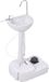 Outsunny lavabo portable - plastique - gris