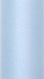 Merkloos / Sans marque Glitter tule stof - 8x rollen - lichtblauw - 15 x 900 cm - hobbyartikelen/knutselspullen - gaatjesst