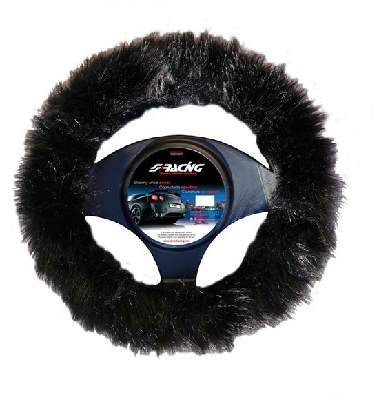 - Simoni Racing Stuurwielhoes Fluffy Fur 3739cm Zwart