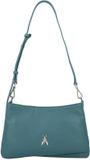 Patrizia Pepe Tris Schoudertas Leder 28 cm - Dames - mineral green