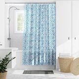 Zenna Home Blue Cory Chevron PEVA douchegordijn, 70 x 72", grijs