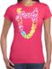 Bellatio Decorations Tropical party shirt dames - bloemenkrans - fuchsia roze - carnaval/themafeest XS