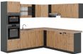 Vicco Hoekkeuken R-Line, Artisanaal eiken/Antraciet, 247 x 237 cm, WB Eik