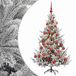 vidaXL - Sapin artificiel - 120 cm - 150 LED - Blanc chaud