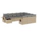 vidaXL 11-delige Loungeset met Kussens Poly Rattan Beige