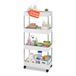 Avilia Keukenwagen met 4 etages, smal, wit