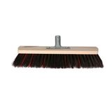 Buemag Bezemkop - Arenga/Elaston mix - zwart/rood - hard - hout - 40 cm - 26mm - straatbezem/buitenbezem - bezem