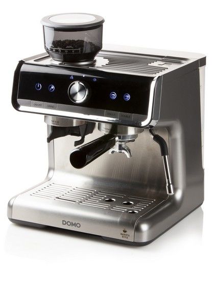 Domo DO720K Espressomachine - Bonenmaler - 15 Bar - Zwart/RVS