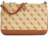 GUESS Kirsten Flat Pouch Natural / Caramel bruine Handtas