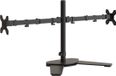 vidaXL Monitorstandaard dubbel VESA 75/100 mm staal zwart
