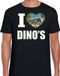 Bellatio Decorations I love dino's t-shirt met dieren foto van een dino zwart voor heren - cadeau shirt Tyrannosaurus Rex dino's liefhebber XL