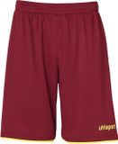Uhlsport Club Short Kinderen - Bordeaux / Fluogeel | Maat: 140