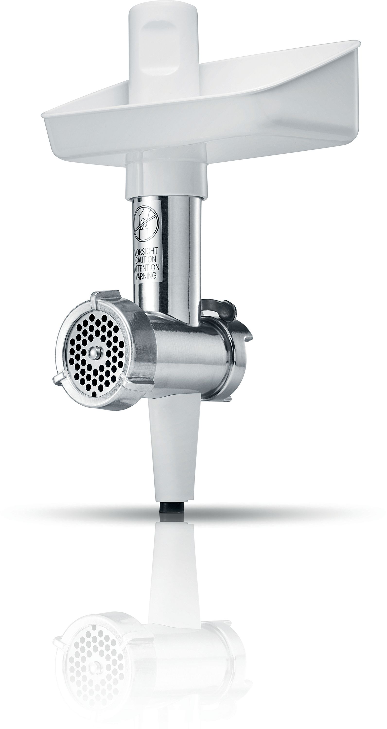 Bosch MUZS2FWW Meat Mincer Set - Satin Steel & White