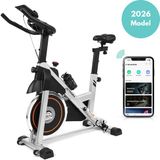 Activora Hometrainer - 10 kg vliegwiel - Hartslagfunctie - Grijs/Zwart/Oranje
