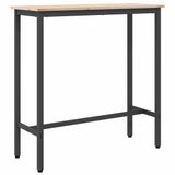 vidaXL Tafel Naturel 100 x 40 x 101 cm Bewerkt Hout en Staal