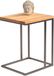 M2 Kollektion Bijzettafel Odis, frame metaal roestvrij stalen look, dekplaat kernbeuken massief geolied, 22 mm staafgelijmd