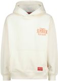 Vingino Noka Jongens Sweater Katoen Capuchon Cloud White Maat 116
