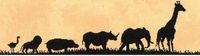 LANARTE Borduurpakket Kruissteek Schilderij DIERENPARADE Handwerkpakket voor Wanddecoratie 31 x 9 cm