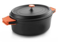 Lacor 25933 Gietijzeren Braadpan Ovaal Zwart 26 cm