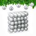 Relaxdays kerstballen set van 50 - Ø 6 cm - mat - kunststof - zilver