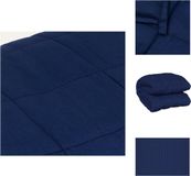 vidaXL Verzwaringsdeken 137x200 cm 6 kg Badstof Blauw