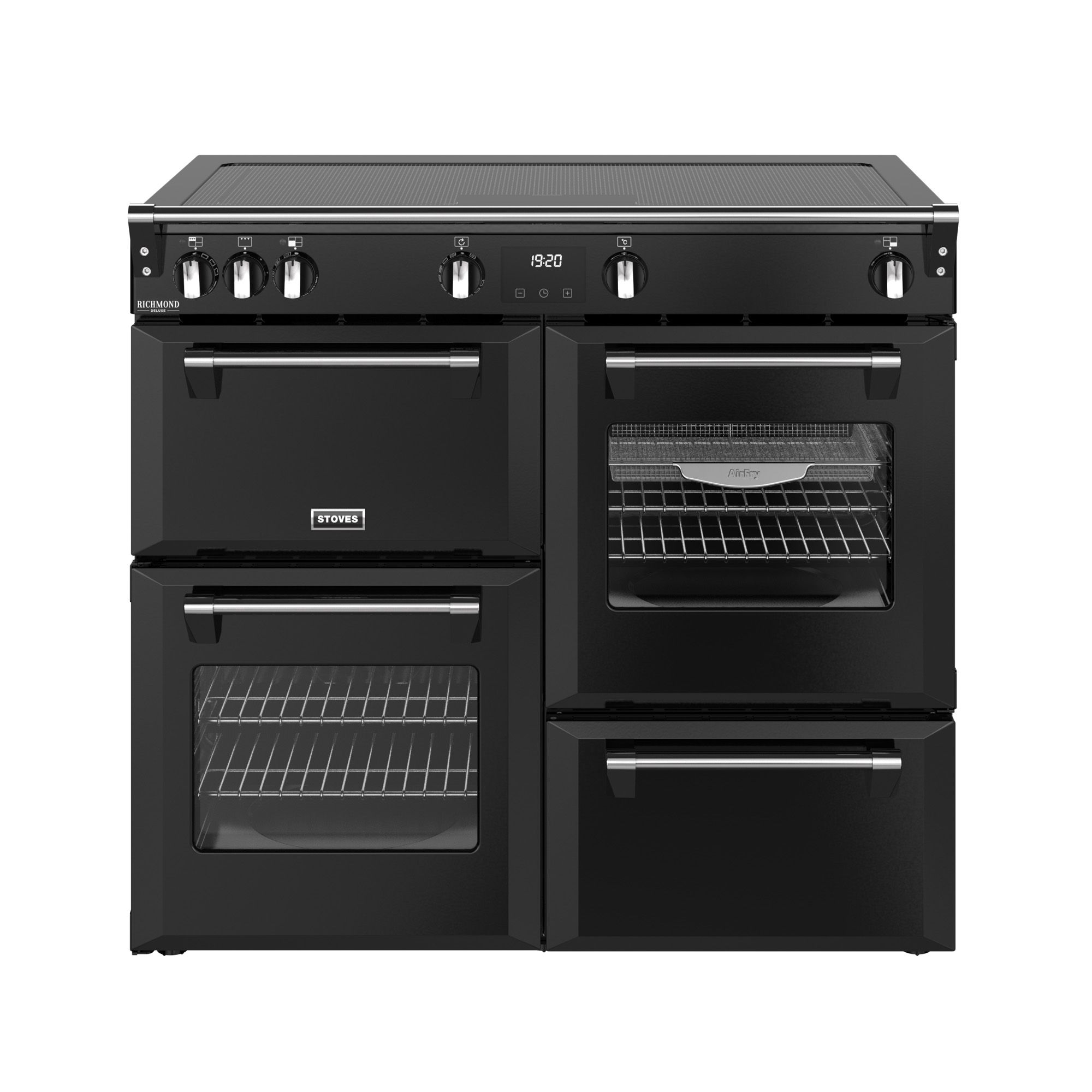 Stoves 444411875 Range Cooker - Electric Induction Hob - Black
