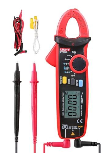 UNI-T UT210D Serie UT210 Mini-meterklem 200 A AC/DC 600 V AC/DC 60 kHz -40 °C-1000 °C/-40 °F-1832° F