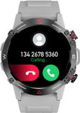 Trevi T-FIT 510 A Smarwatch met draadloze oproepfunctie, groot display 1,43 inch AMOLED, smart horloge voor controle van fysieke activiteit en welzijn, slaapmonitor, waterdicht IP68, grijs