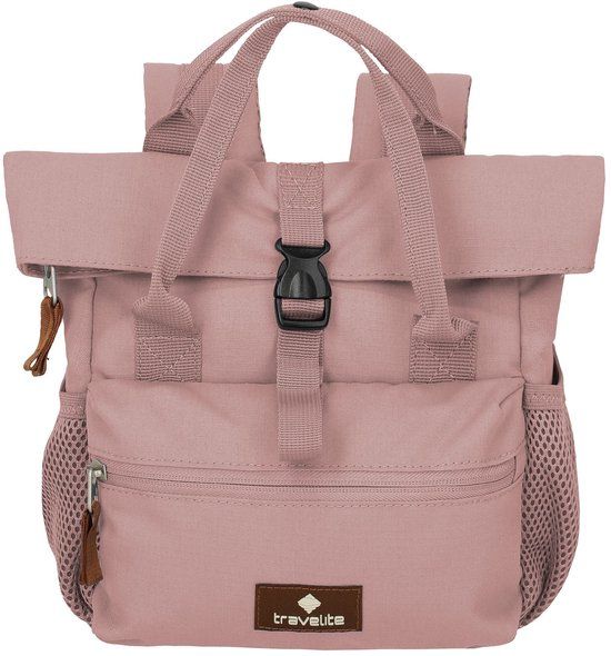 Travelite Basics Rugzak Short Handle Rollup Small Smokey Roze