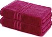Lavea® Set de 2 serviettes 80x200 cm, 100% Coton – Bordeaux