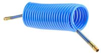 Spiraalslang, met aansluiting R 1/4, blauw, Diam.ext 10 mm, lang. 3,6 m
