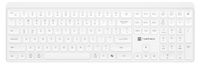 Natec Tang US-Layout, draadloos, slank toetsenbord, Bluetooth/2,4 GHz, stille toetsen, wit