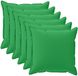 vidaXL Kussensloop 6 st houten groen 50 x 50 cm polyester