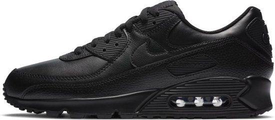 Nike Nike Air Max 90 Leather Heren Sneakers Black/Black-Black