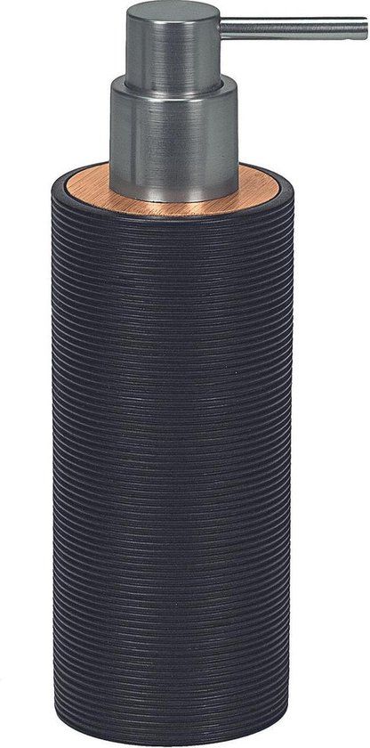 Kleine Wolke Kyoto Zeepdispenser - Zwart - Kunststof - 19 cm