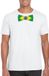 Bellatio Decorations Shoppartners Bv Wit t-shirt met Braziliaanse vlag strikje heren - Brazilie supporter S