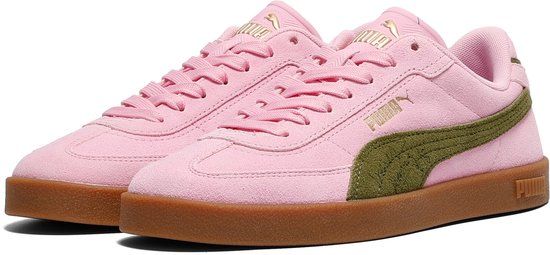 PUMA Puma Club II Era Suede Unisex Sneakers - Pink Shimmer-Olive Green