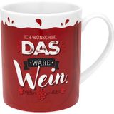 XL-mok GRUSS & CO XL mok wijnmotief | Grappige mok van porselein, grote mok 60 cl, rood | cadeau voor dames, feestcadeau | 48814
